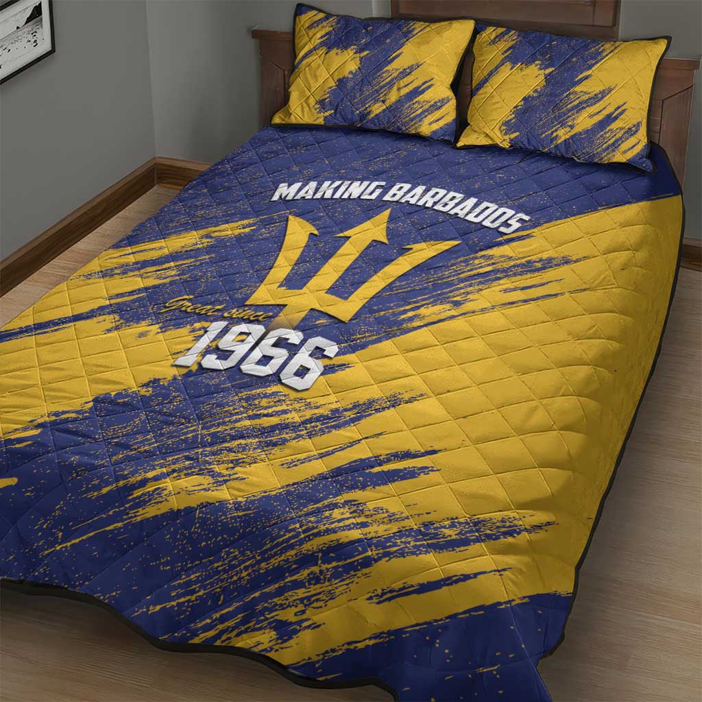 Black Barbadians Pride Est 1966 Quilt Bed Set LT9