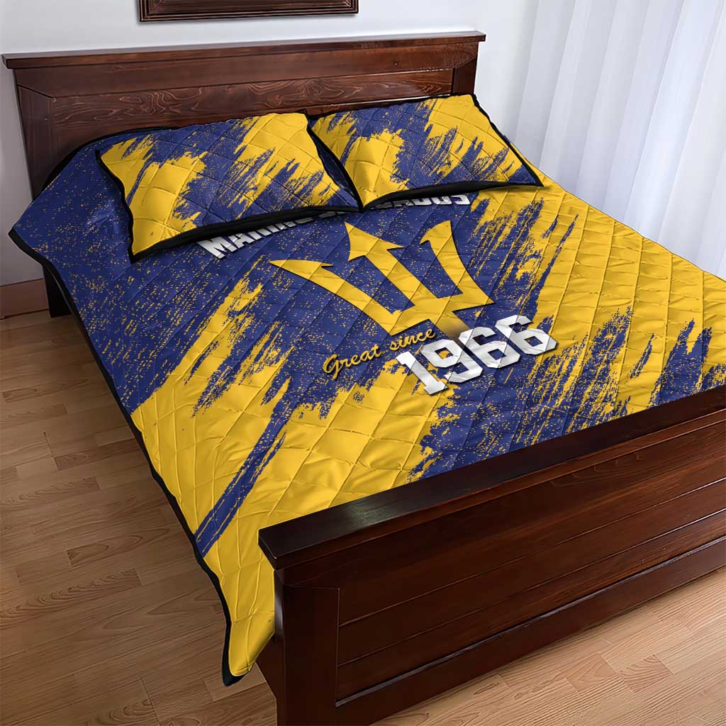 Black Barbadians Pride Est 1966 Quilt Bed Set LT9