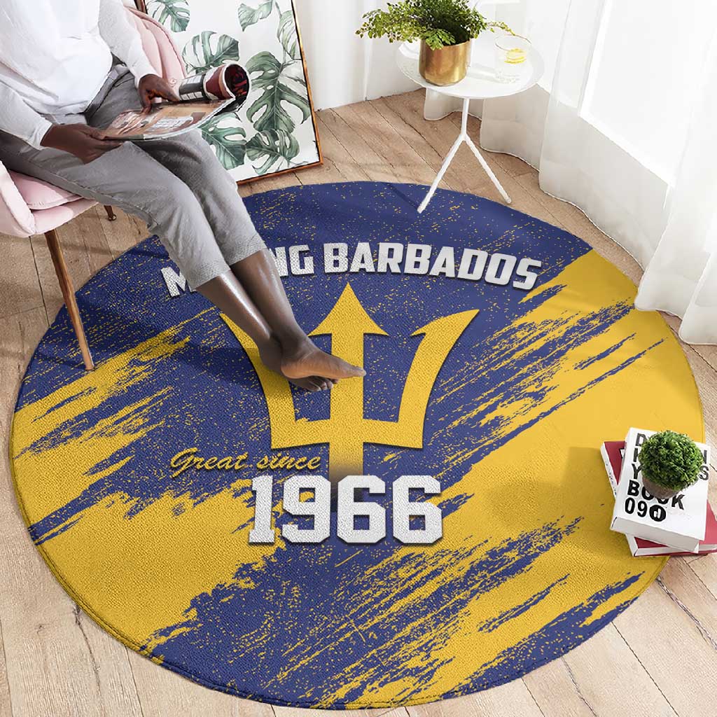 Black Barbadians Pride Est 1966 Round Carpet LT9