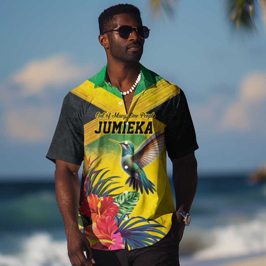 Personalized Black Jamaicans Hummingbird Hawaiian Shirt Tropical Flowers Grunge Flag LT9
