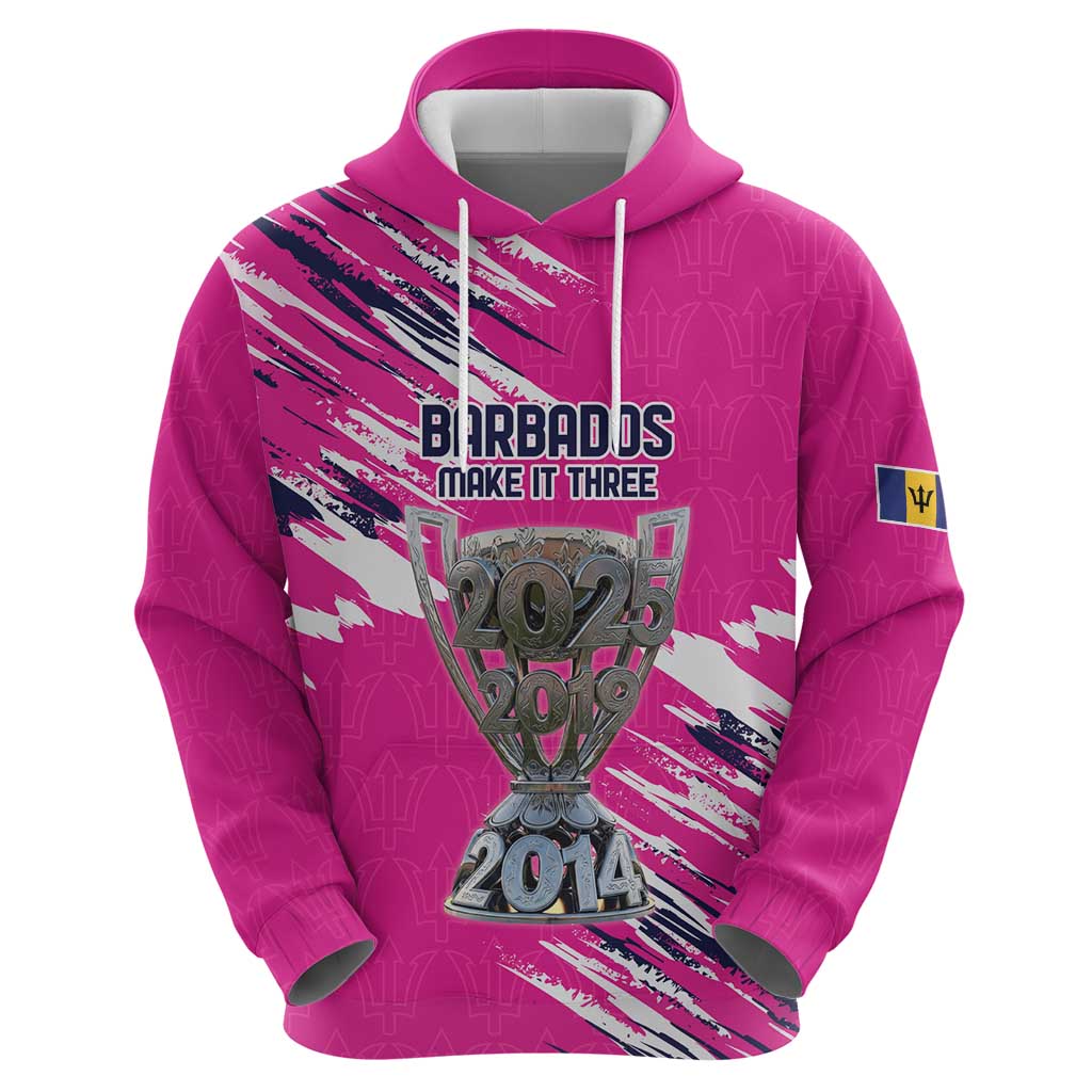 Caribbean Cricket Barbados Personalized Hoodie Make It Three 2025 is Ours LT9