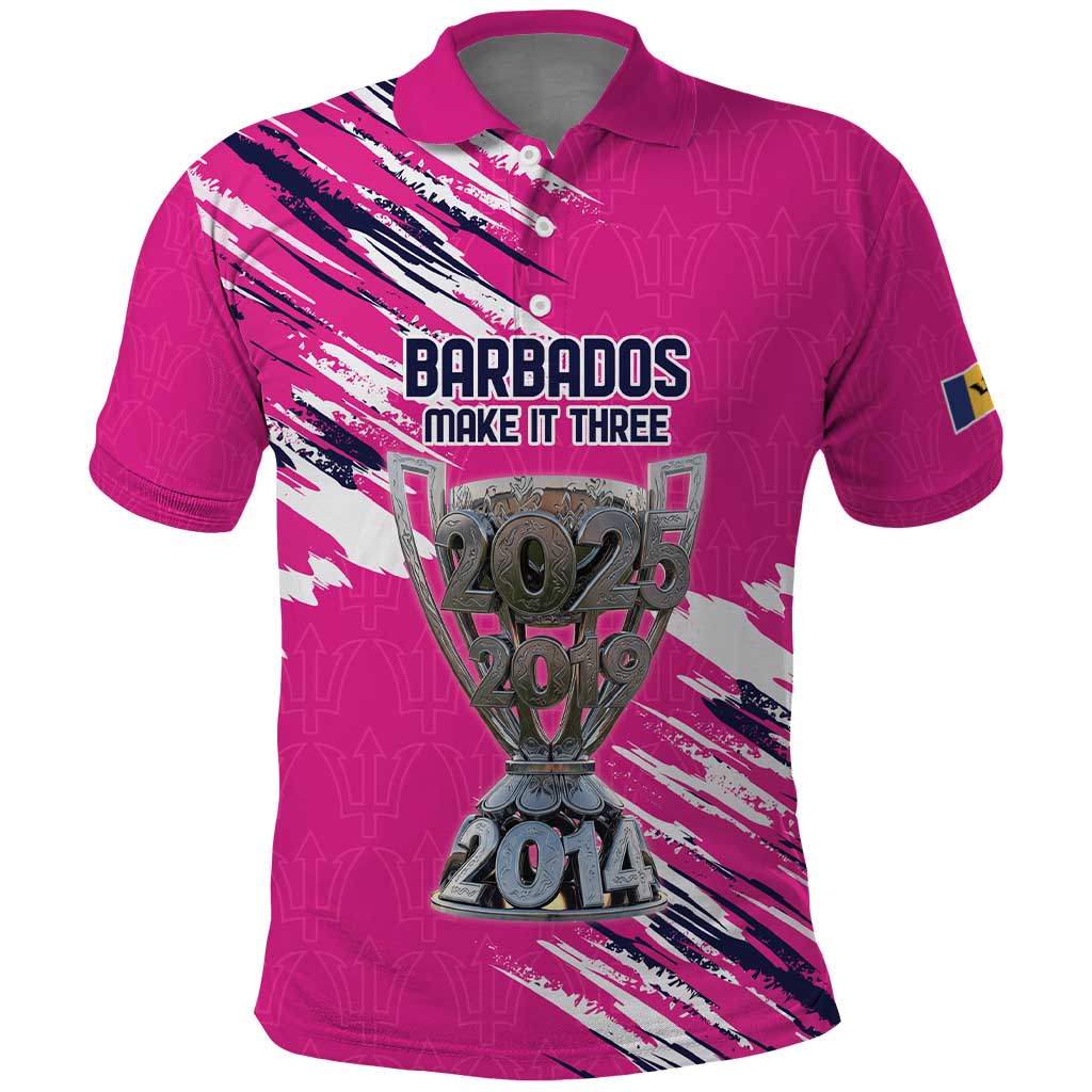 Caribbean Cricket Barbados Personalized Polo Shirt Make It Three 2025 is Ours LT9