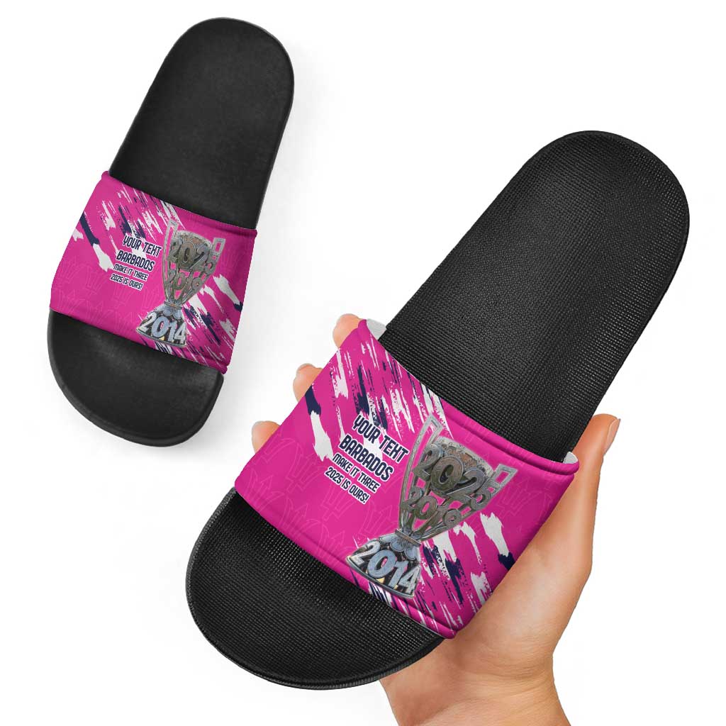 Caribbean Cricket Barbados Personalized Slide Sandals Make It Three 2025 is Ours LT9