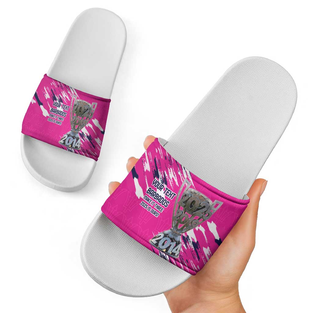 Caribbean Cricket Barbados Personalized Slide Sandals Make It Three 2025 is Ours LT9