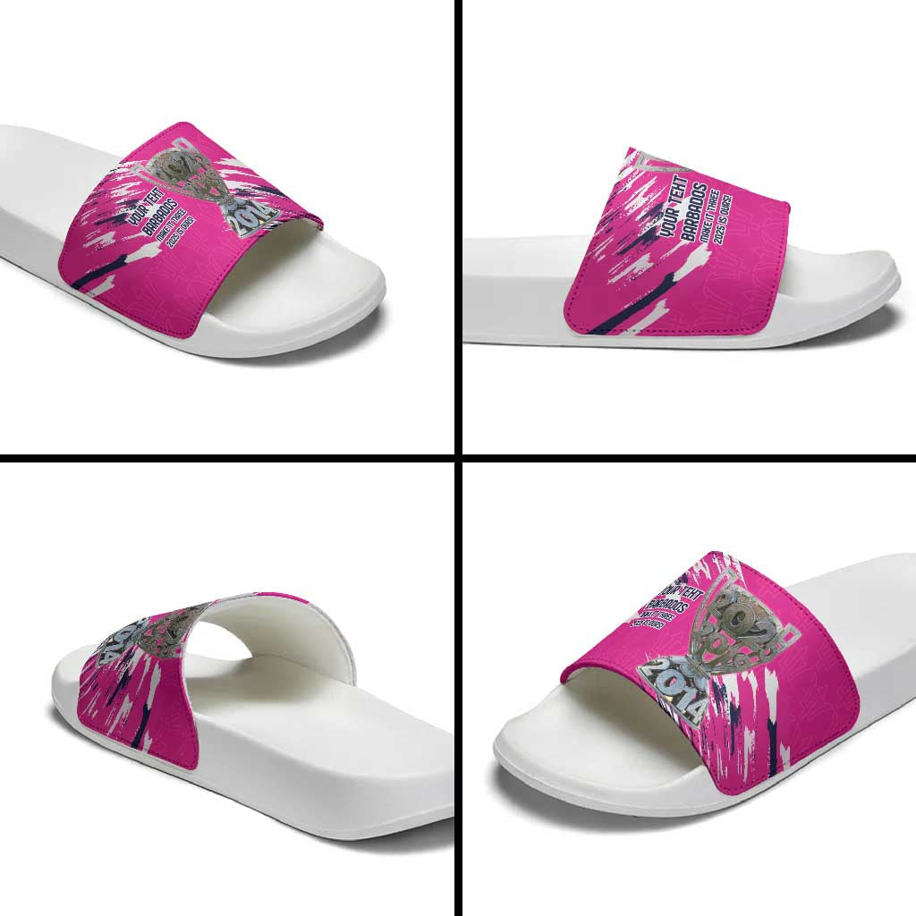 Caribbean Cricket Barbados Personalized Slide Sandals Make It Three 2025 is Ours LT9