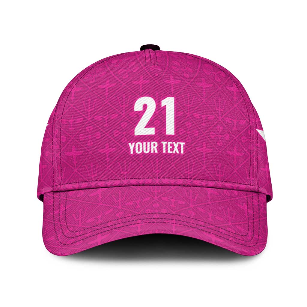 Caribbean Cricket Barbados Custom Classic Cap Strike of the Tridents Pink Fury LT9