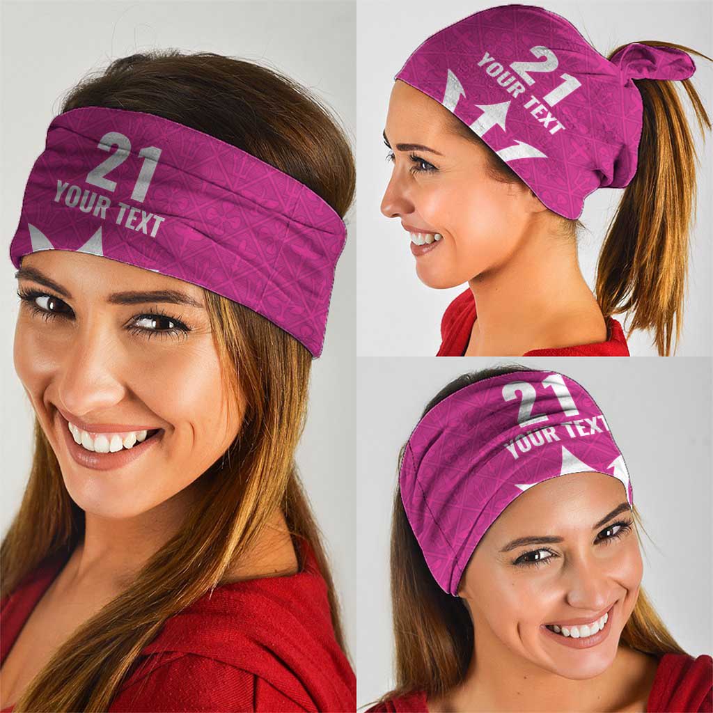 Caribbean Cricket Barbados Custom Neck Gaiter Strike of the Tridents Pink Fury LT9