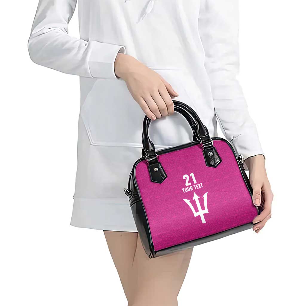 Caribbean Cricket Barbados Custom Shoulder Handbag Strike of the Tridents Pink Fury LT9