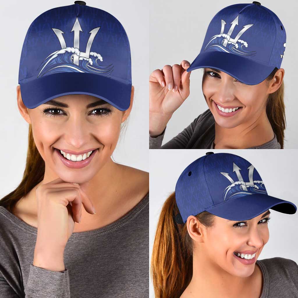 Caribbean Cricket Barbados Custom Classic Cap Trident Champions Wave LT9