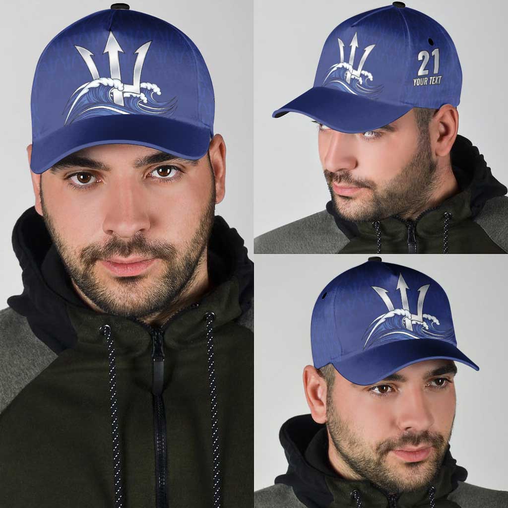 Caribbean Cricket Barbados Custom Classic Cap Trident Champions Wave LT9