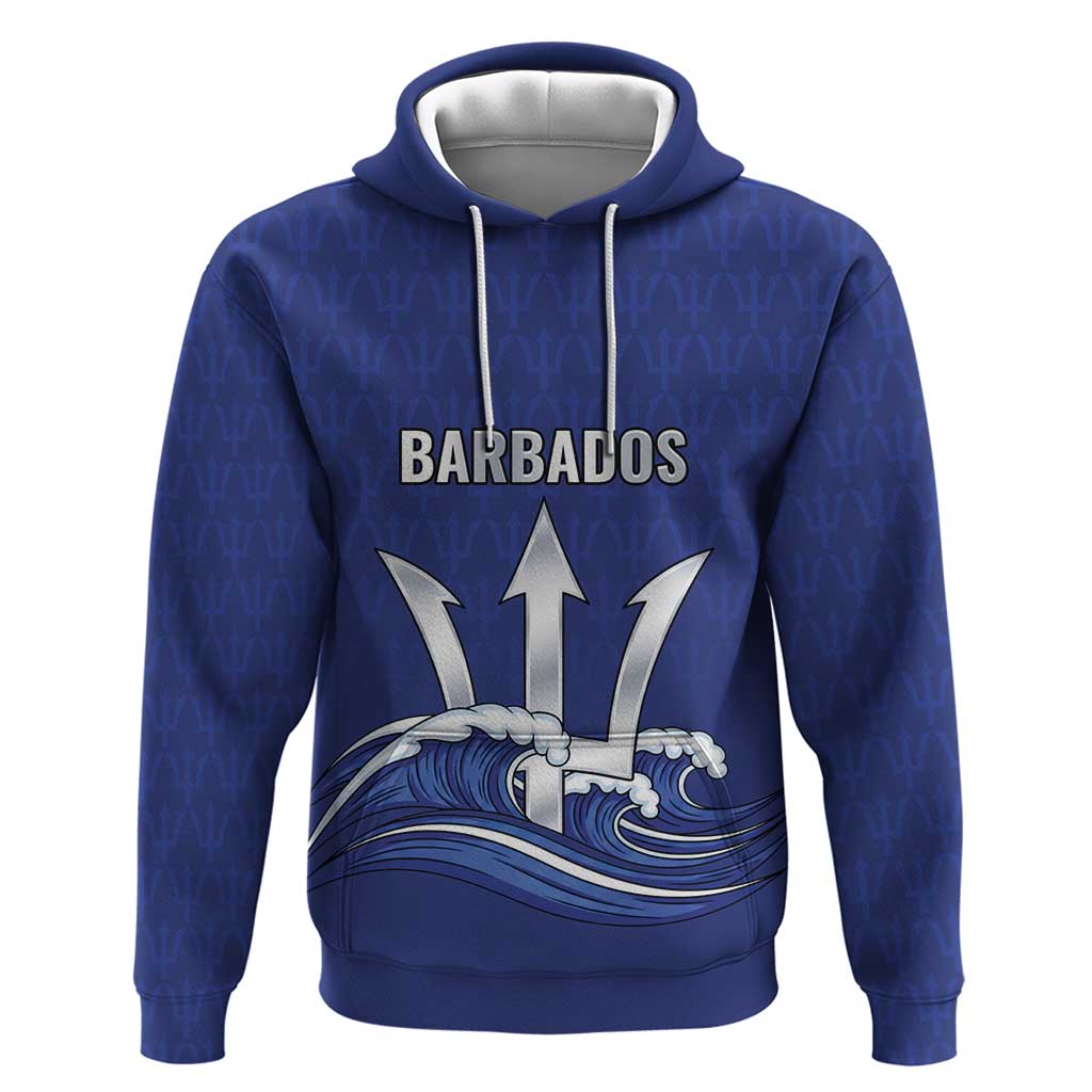 Caribbean Cricket Barbados Custom Hoodie Trident Champions Wave LT9