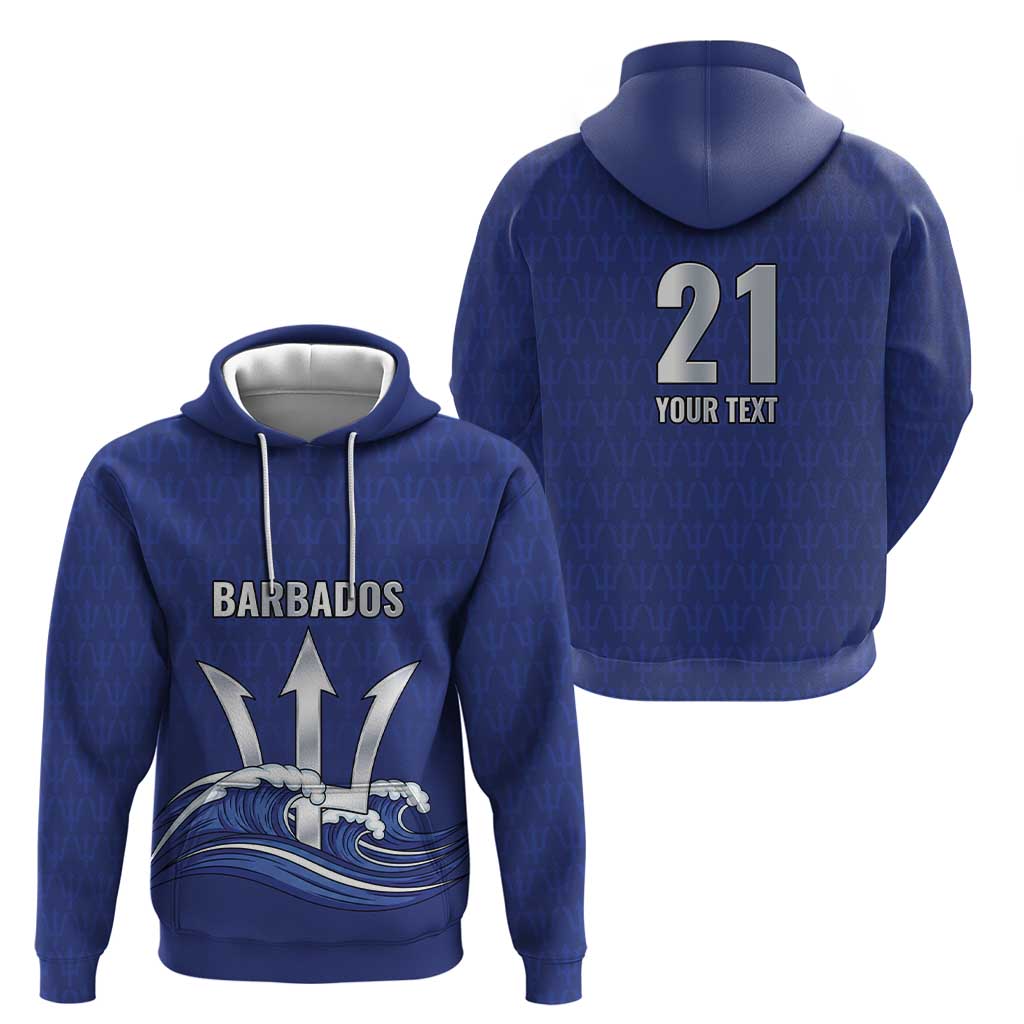 Caribbean Cricket Barbados Custom Hoodie Trident Champions Wave LT9