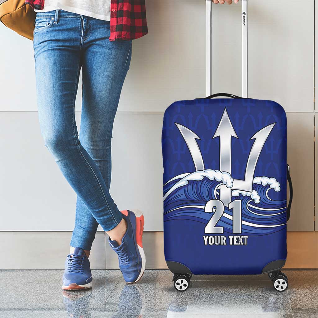 Caribbean Cricket Barbados Custom Luggage Cover Trident Champions Wave LT9