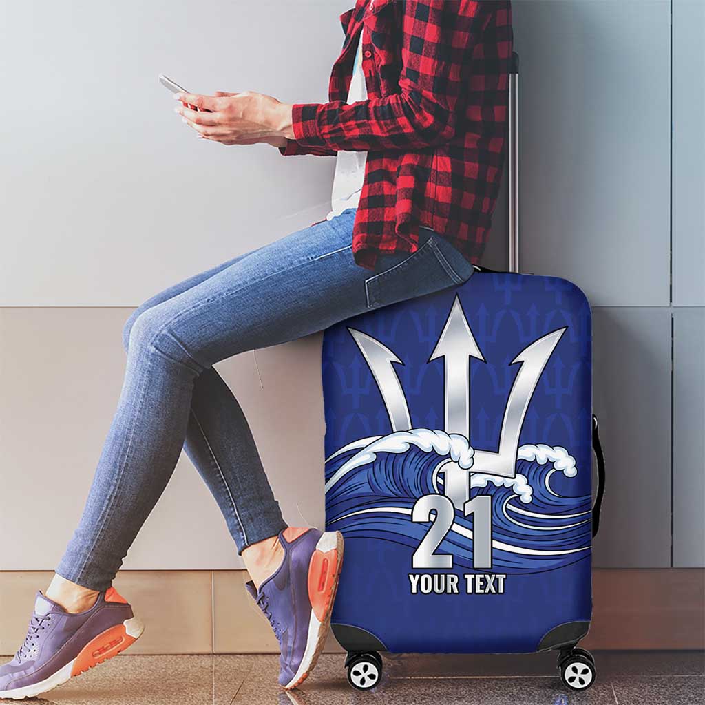 Caribbean Cricket Barbados Custom Luggage Cover Trident Champions Wave LT9