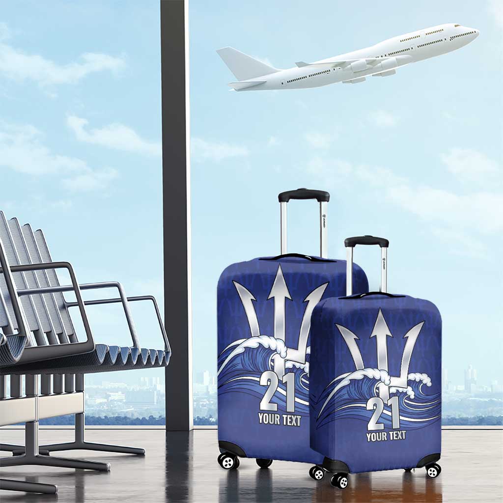 Caribbean Cricket Barbados Custom Luggage Cover Trident Champions Wave LT9