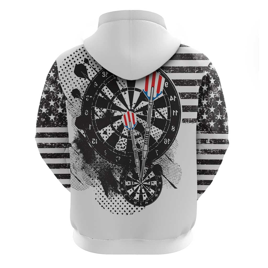 USA Darts Hoodie American Bald Eagle with Grunge Style LT9