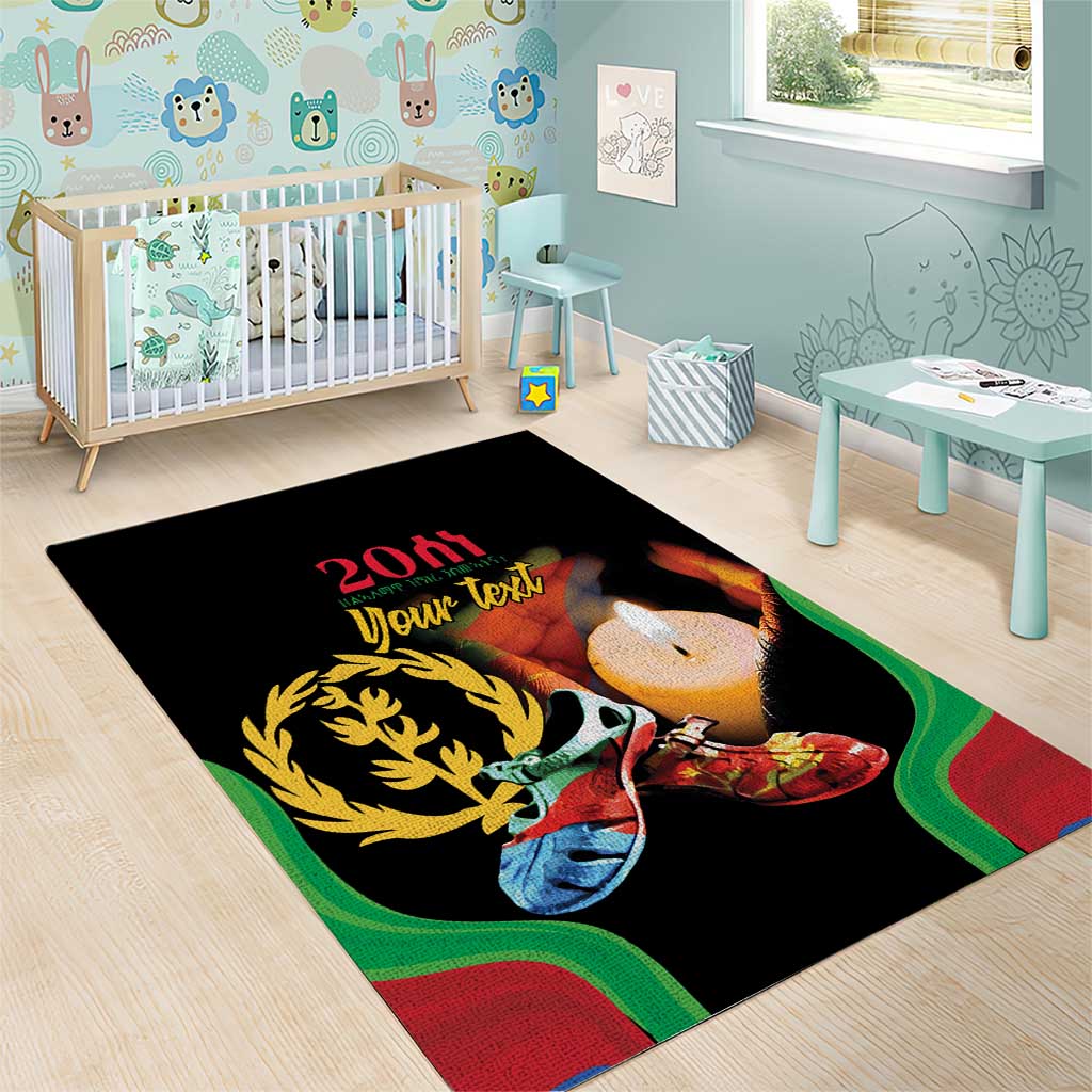 Personalized Afro-Eritrea Maelti Siwuat Area Rug Shida Shoes Glory To Our Martyrs Eritrea LT9