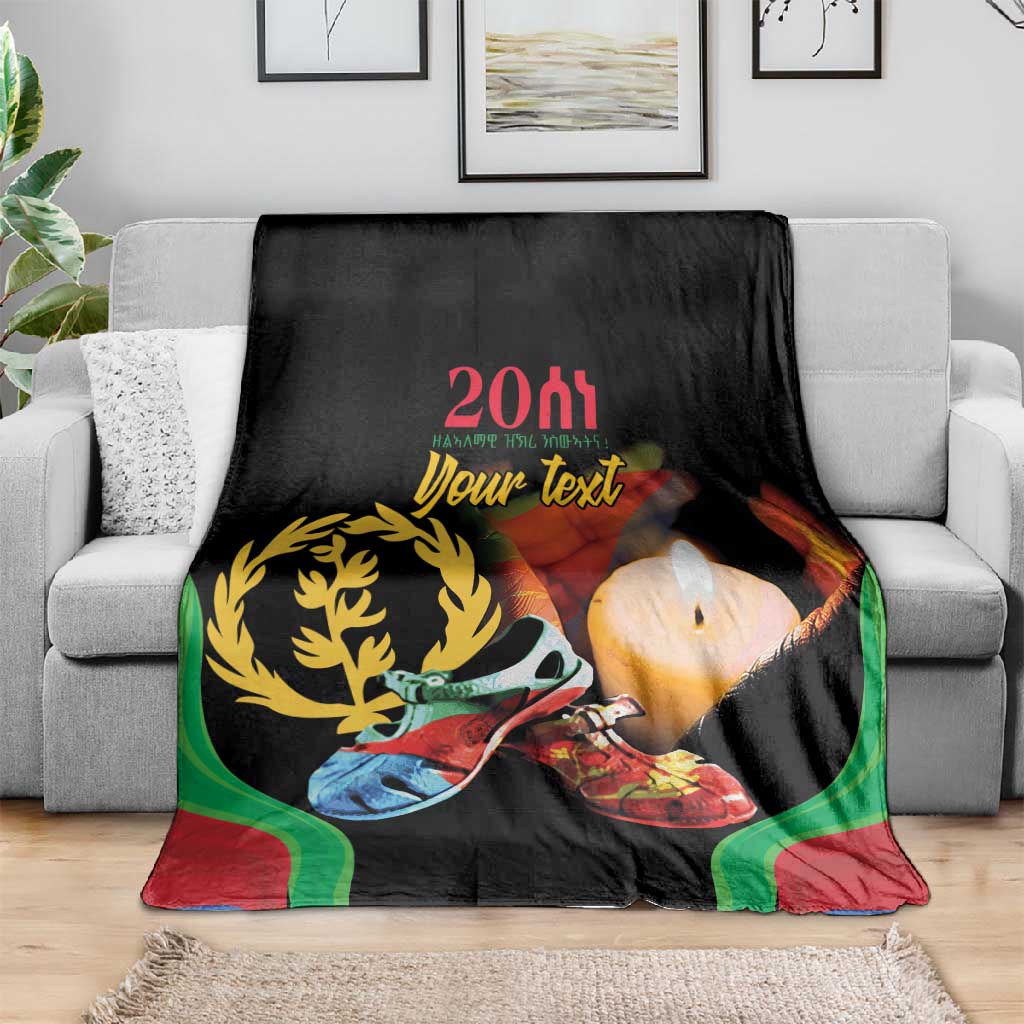 Personalized Afro-Eritrea Maelti Siwuat Blanket Shida Shoes Glory To Our Martyrs Eritrea LT9