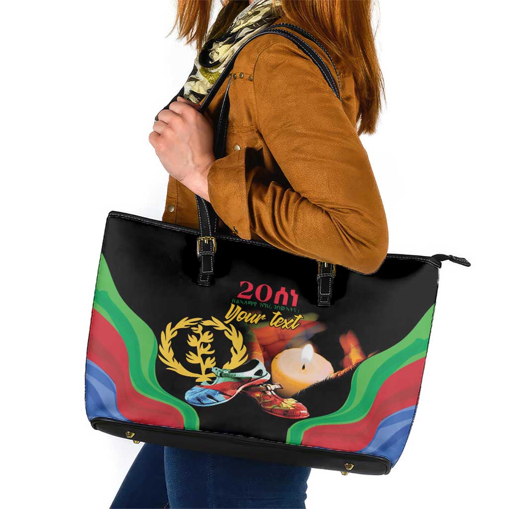 Personalized Eritrea Maelti Siwuat Leather Tote Bag Shida Shoes Glory To Our Martyrs Eritrea LT9