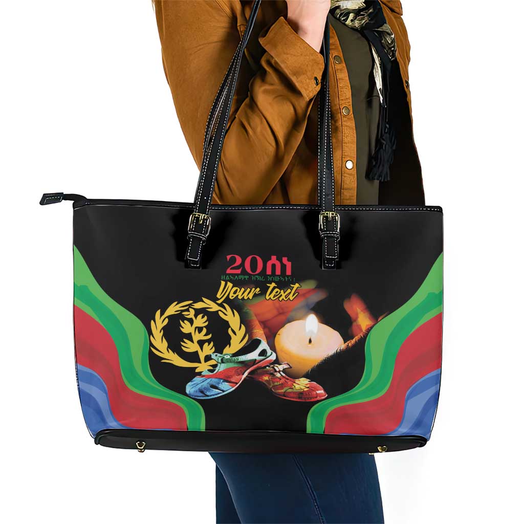 Personalized Eritrea Maelti Siwuat Leather Tote Bag Shida Shoes Glory To Our Martyrs Eritrea LT9