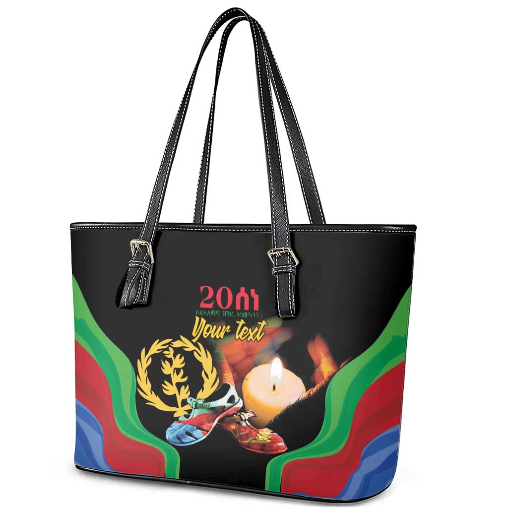 Personalized Eritrea Maelti Siwuat Leather Tote Bag Shida Shoes Glory To Our Martyrs Eritrea LT9