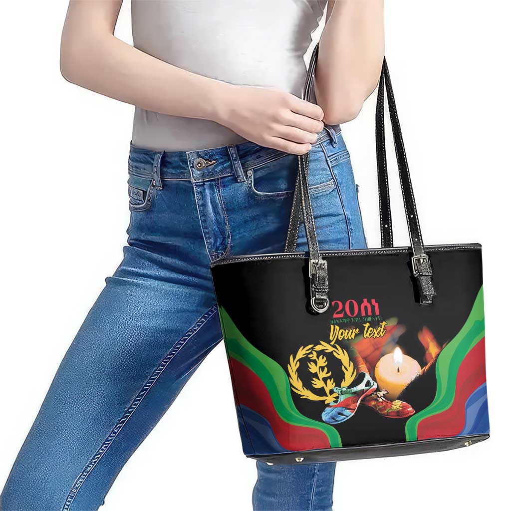 Personalized Eritrea Maelti Siwuat Leather Tote Bag Shida Shoes Glory To Our Martyrs Eritrea LT9