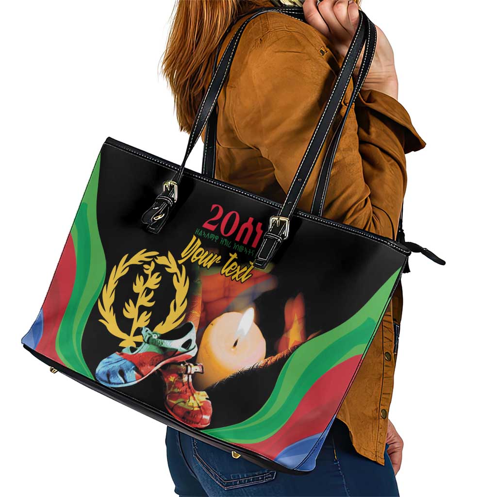 Personalized Eritrea Maelti Siwuat Leather Tote Bag Shida Shoes Glory To Our Martyrs Eritrea LT9