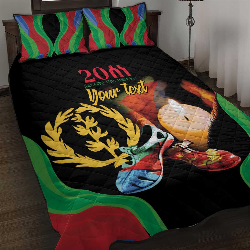 Personalized Afro-Eritrea Maelti Siwuat Quilt Bed Set Shida Shoes Glory To Our Martyrs Eritrea LT9