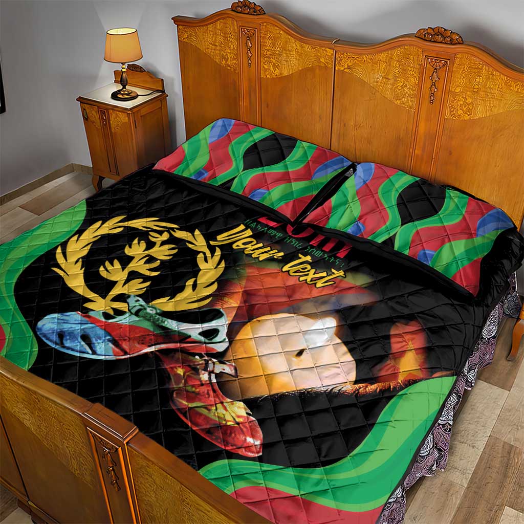 Personalized Afro-Eritrea Maelti Siwuat Quilt Bed Set Shida Shoes Glory To Our Martyrs Eritrea LT9