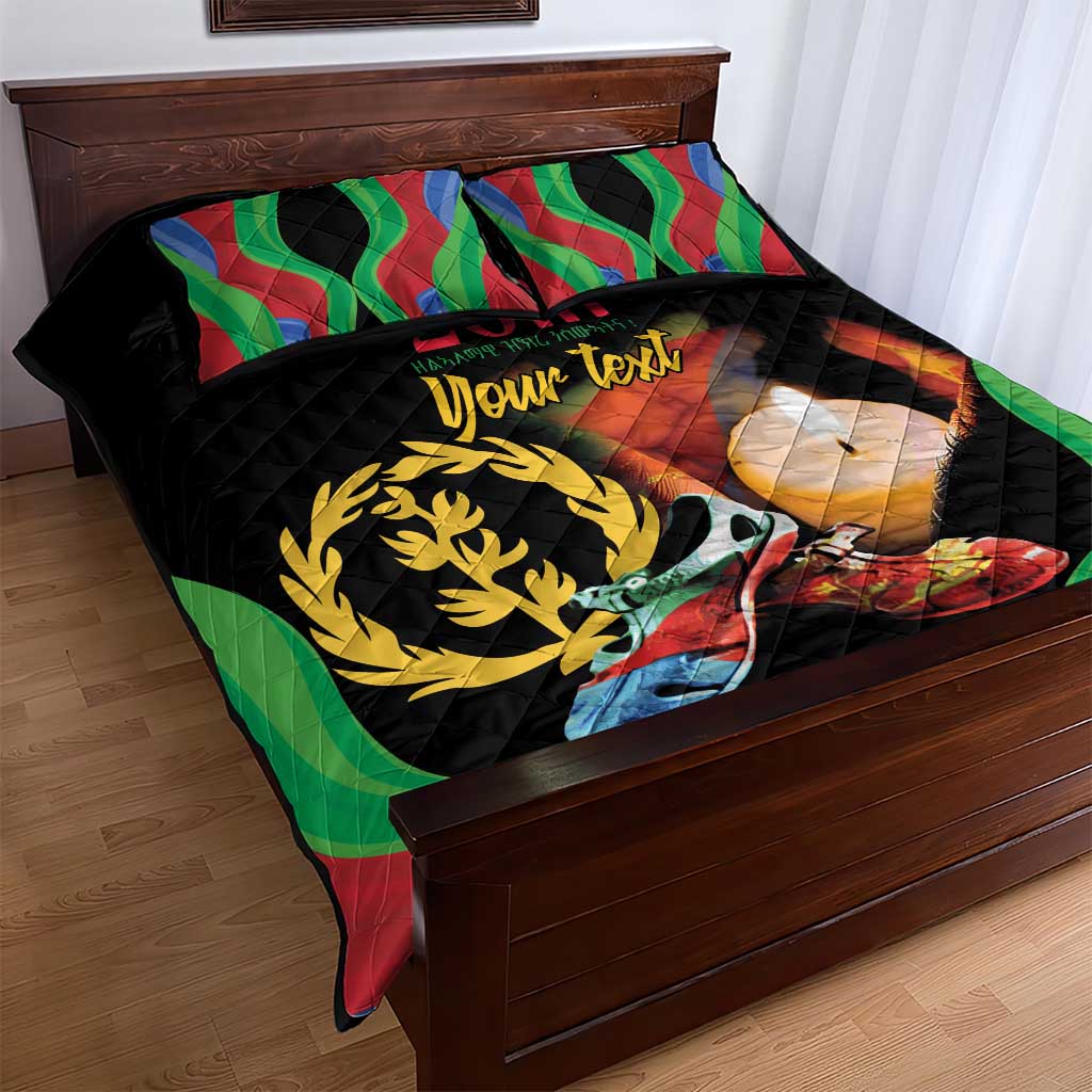 Personalized Afro-Eritrea Maelti Siwuat Quilt Bed Set Shida Shoes Glory To Our Martyrs Eritrea LT9
