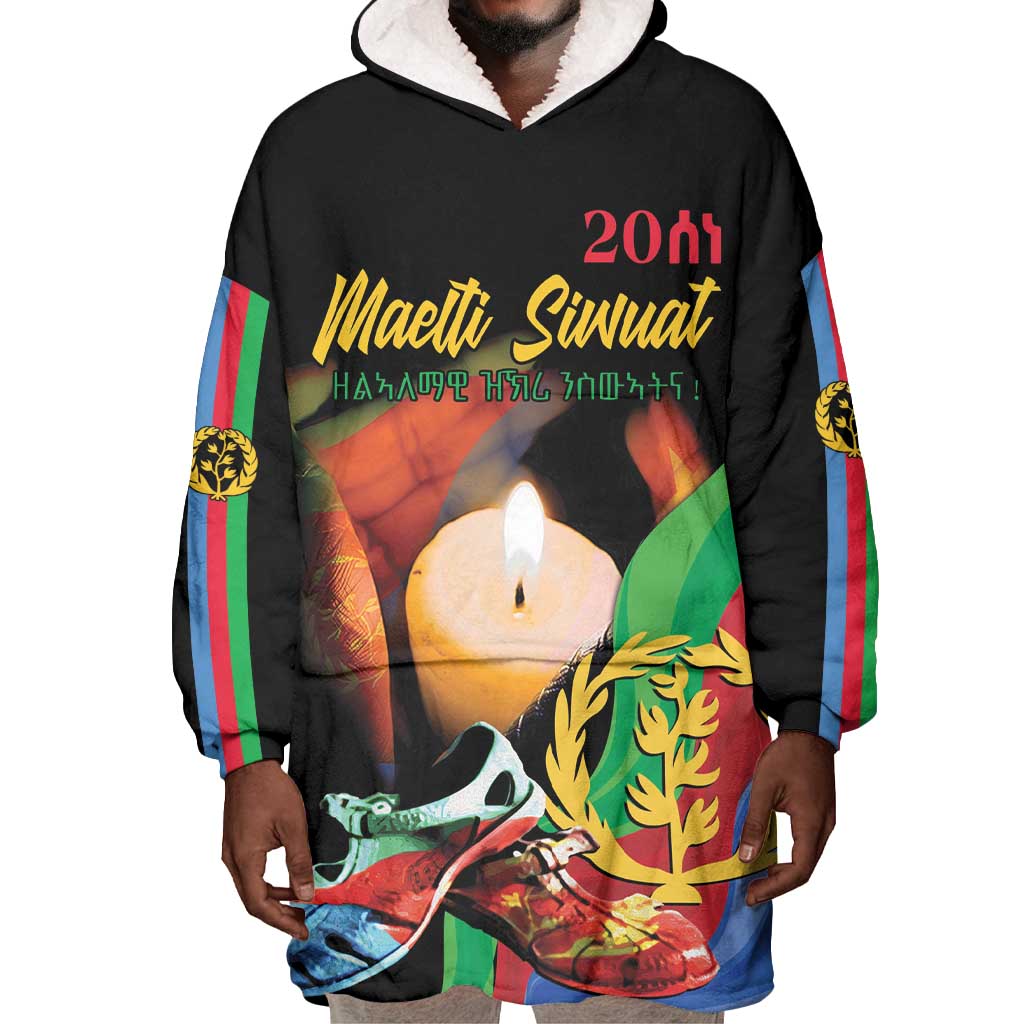 Personalized Afro-Eritrea Maelti Siwuat Wearable Blanket Hoodie Shida Shoes Glory To Our Martyrs Eritrea LT9