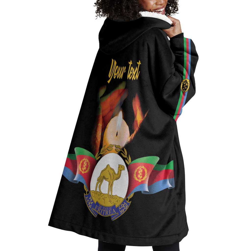 Personalized Afro-Eritrea Maelti Siwuat Wearable Blanket Hoodie Shida Shoes Glory To Our Martyrs Eritrea LT9