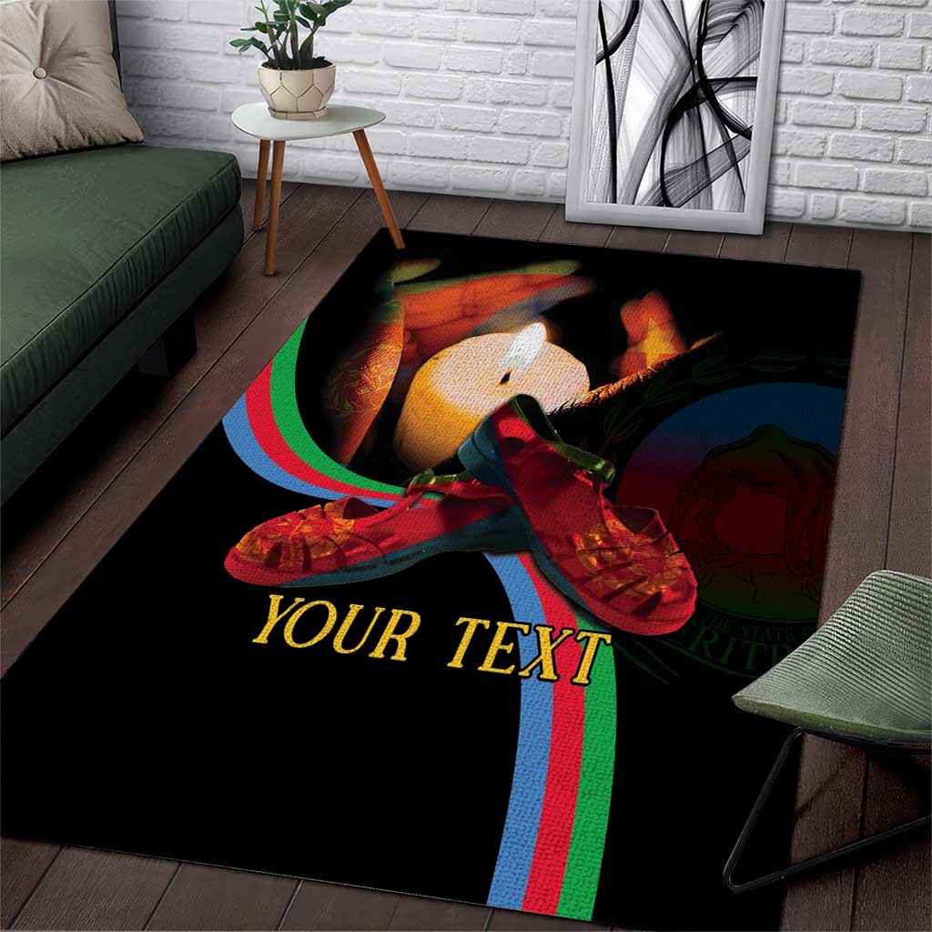 Personalized Afro-Eritrea Maelti Siwuat Area Rug Candle Vigil Glory To Our Martyrs Eritrea LT9
