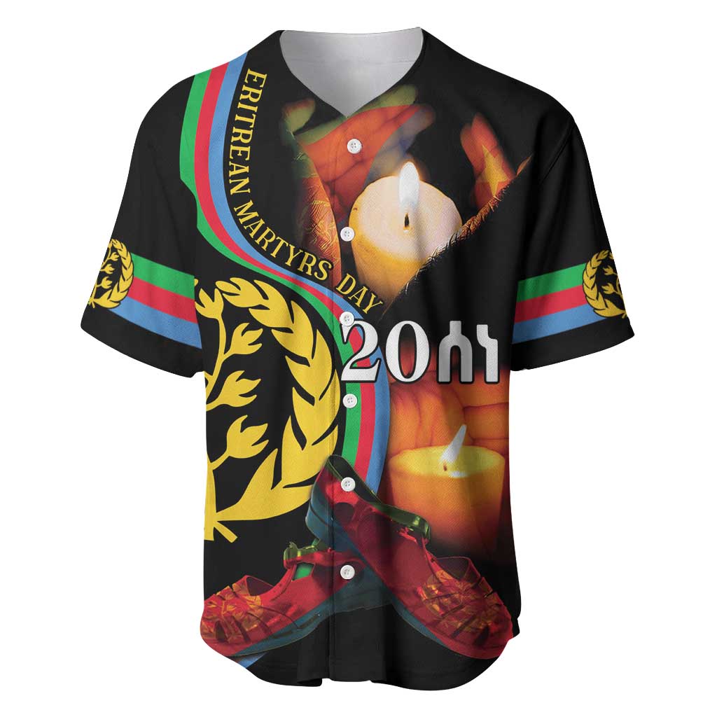 Personalized Afro-Eritrea Maelti Siwuat Baseball Jersey Candle Vigil Glory To Our Martyrs Eritrea LT9