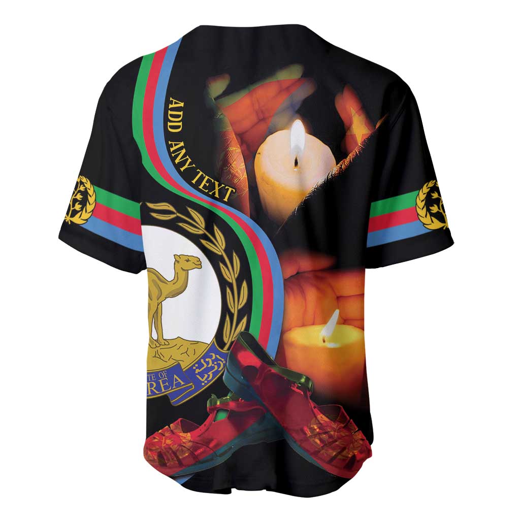 Personalized Afro-Eritrea Maelti Siwuat Baseball Jersey Candle Vigil Glory To Our Martyrs Eritrea LT9