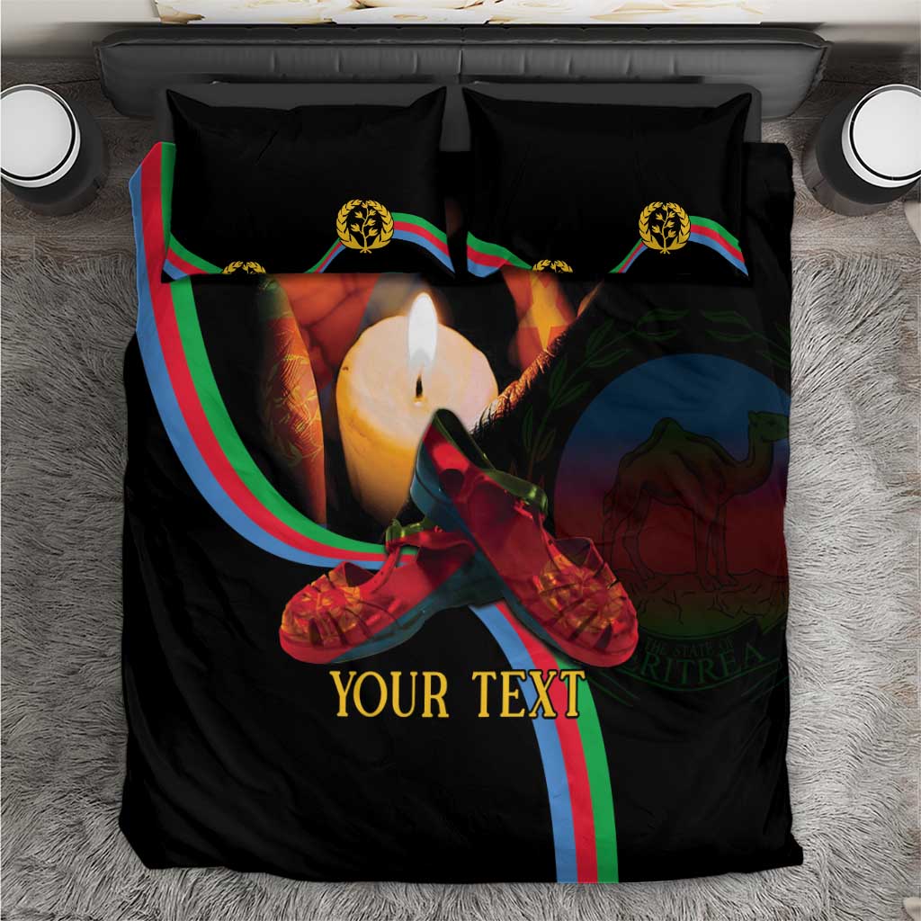 Personalized Afro-Eritrea Maelti Siwuat Bedding Set Candle Vigil Glory To Our Martyrs Eritrea LT9