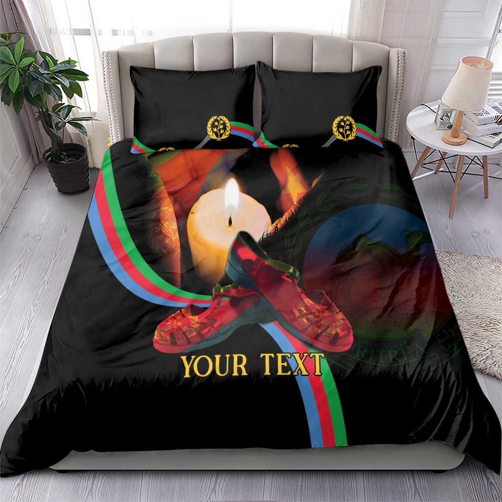 Personalized Afro-Eritrea Maelti Siwuat Bedding Set Candle Vigil Glory To Our Martyrs Eritrea LT9