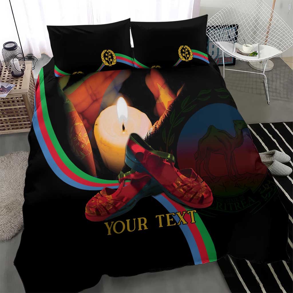 Personalized Afro-Eritrea Maelti Siwuat Bedding Set Candle Vigil Glory To Our Martyrs Eritrea LT9