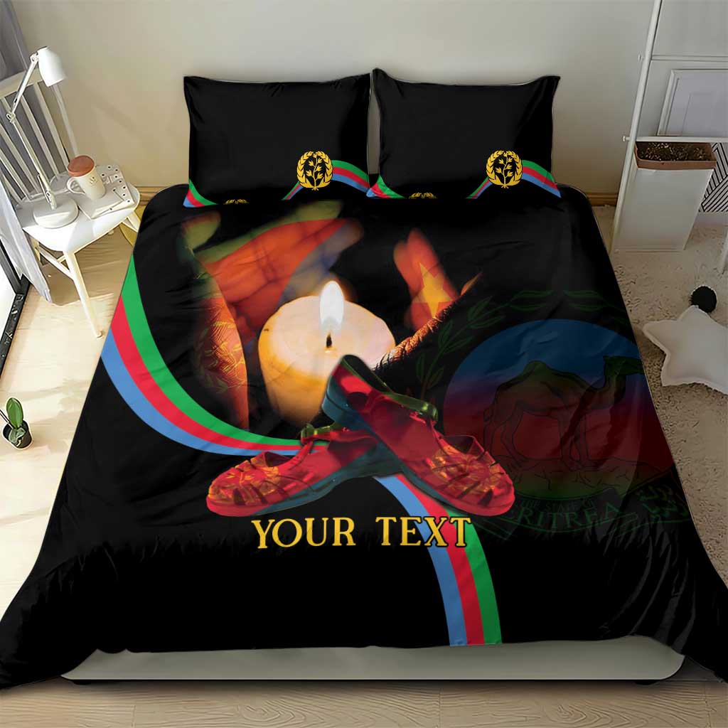 Personalized Afro-Eritrea Maelti Siwuat Bedding Set Candle Vigil Glory To Our Martyrs Eritrea LT9