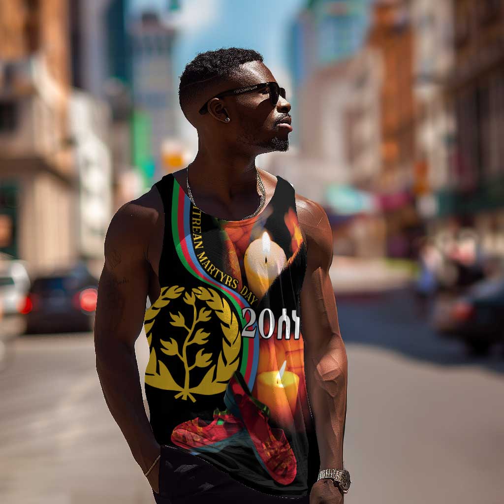 Personalized Afro-Eritrea Maelti Siwuat Men Tank Top Candle Vigil Glory To Our Martyrs Eritrea LT9
