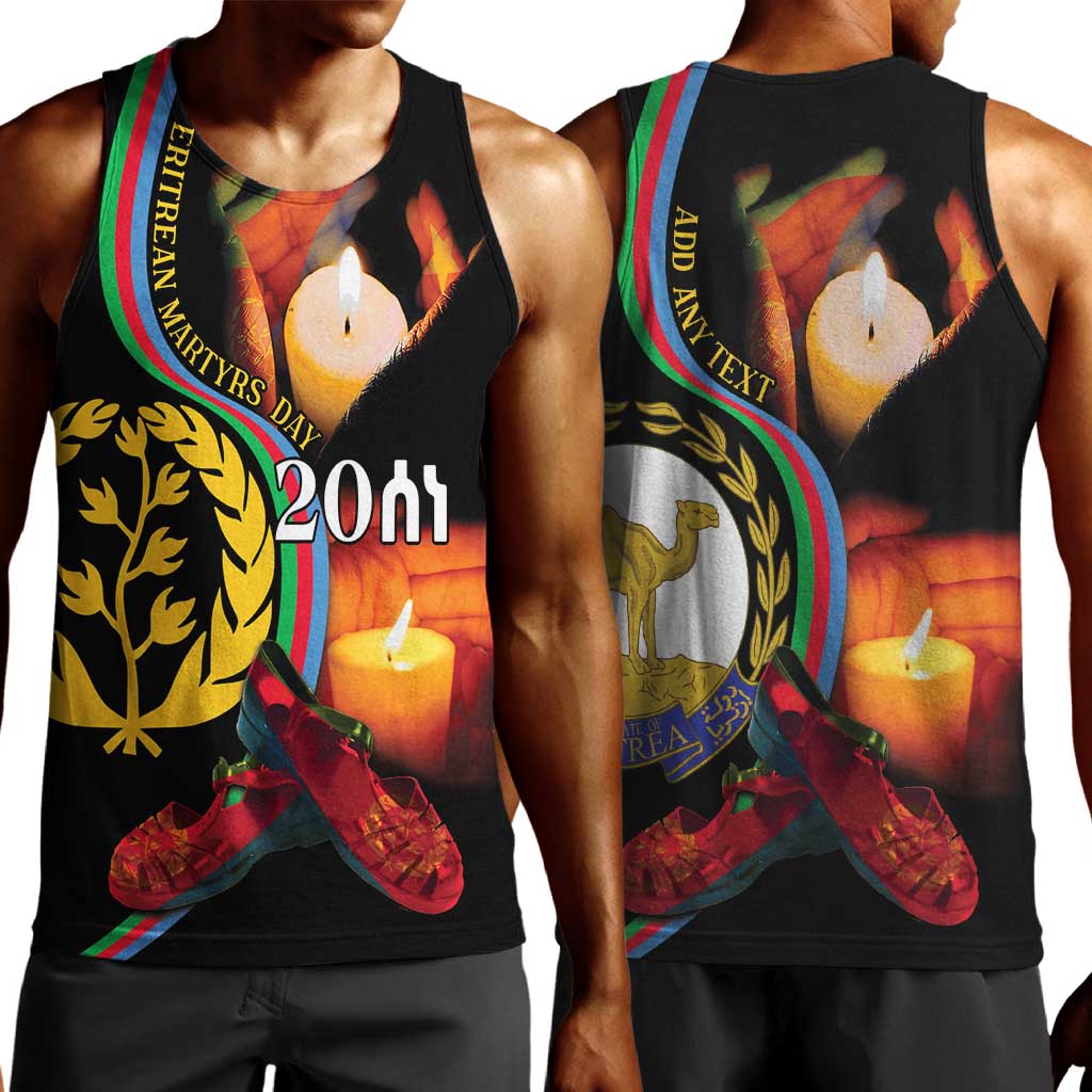 Personalized Afro-Eritrea Maelti Siwuat Men Tank Top Candle Vigil Glory To Our Martyrs Eritrea LT9