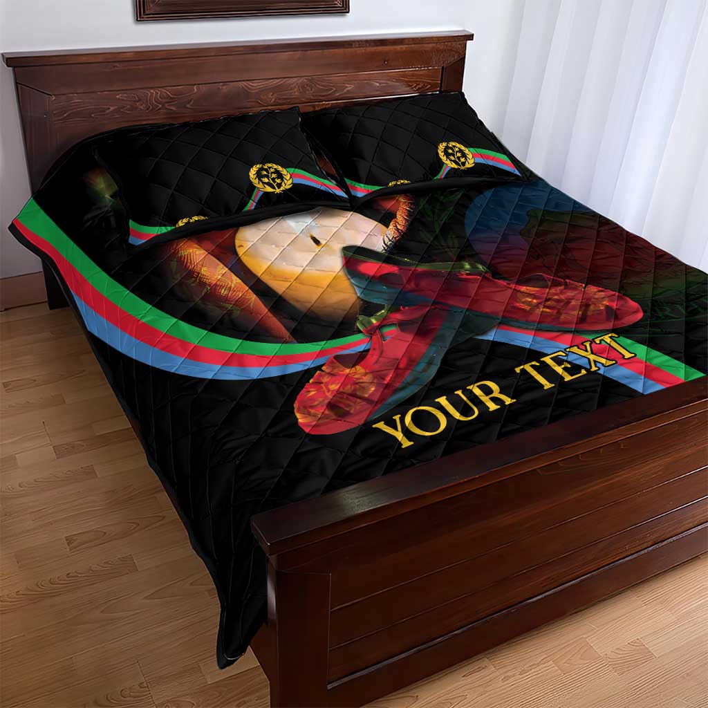 Personalized Afro-Eritrea Maelti Siwuat Quilt Bed Set Candle Vigil Glory To Our Martyrs Eritrea LT9