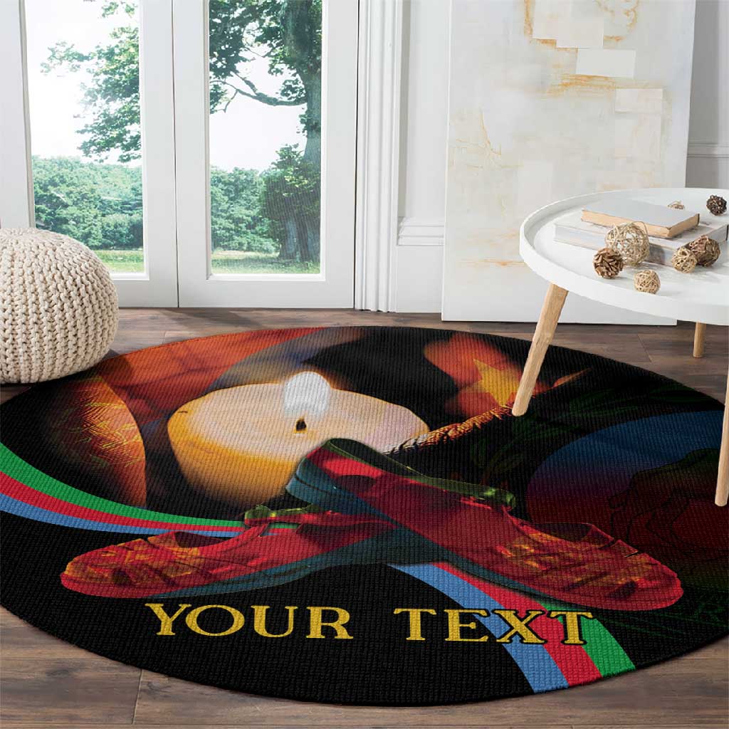 Personalized Afro-Eritrea Maelti Siwuat Round Carpet Candle Vigil Glory To Our Martyrs Eritrea LT9