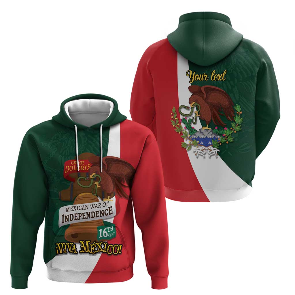 iViva Mexico Hidalgos Bell Personalized Hoodie Mexican Independence Day Fiesta LT9