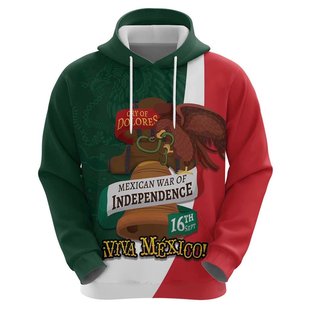 iViva Mexico Hidalgos Bell Personalized Hoodie Mexican Independence Day Fiesta LT9