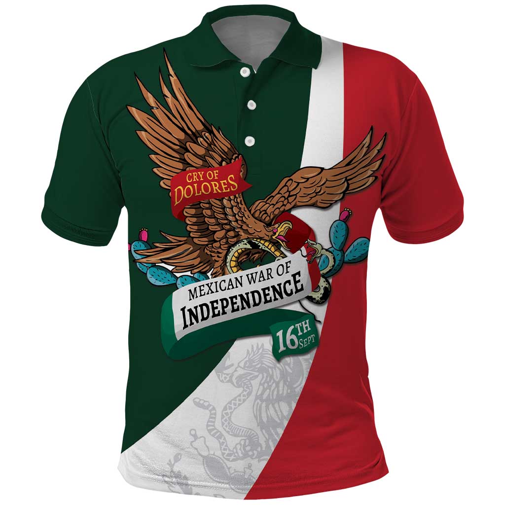 iViva Mexico Eagle Personalized Polo Shirt Mexican Independence Day Fiesta LT9