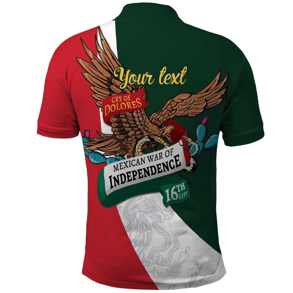 iViva Mexico Eagle Personalized Polo Shirt Mexican Independence Day Fiesta LT9