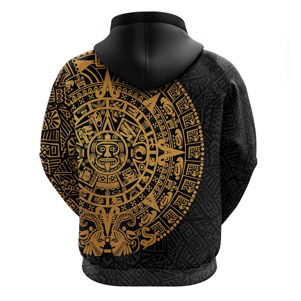 Mexican Aztec Hoodie Golden Coat of Arm LT9