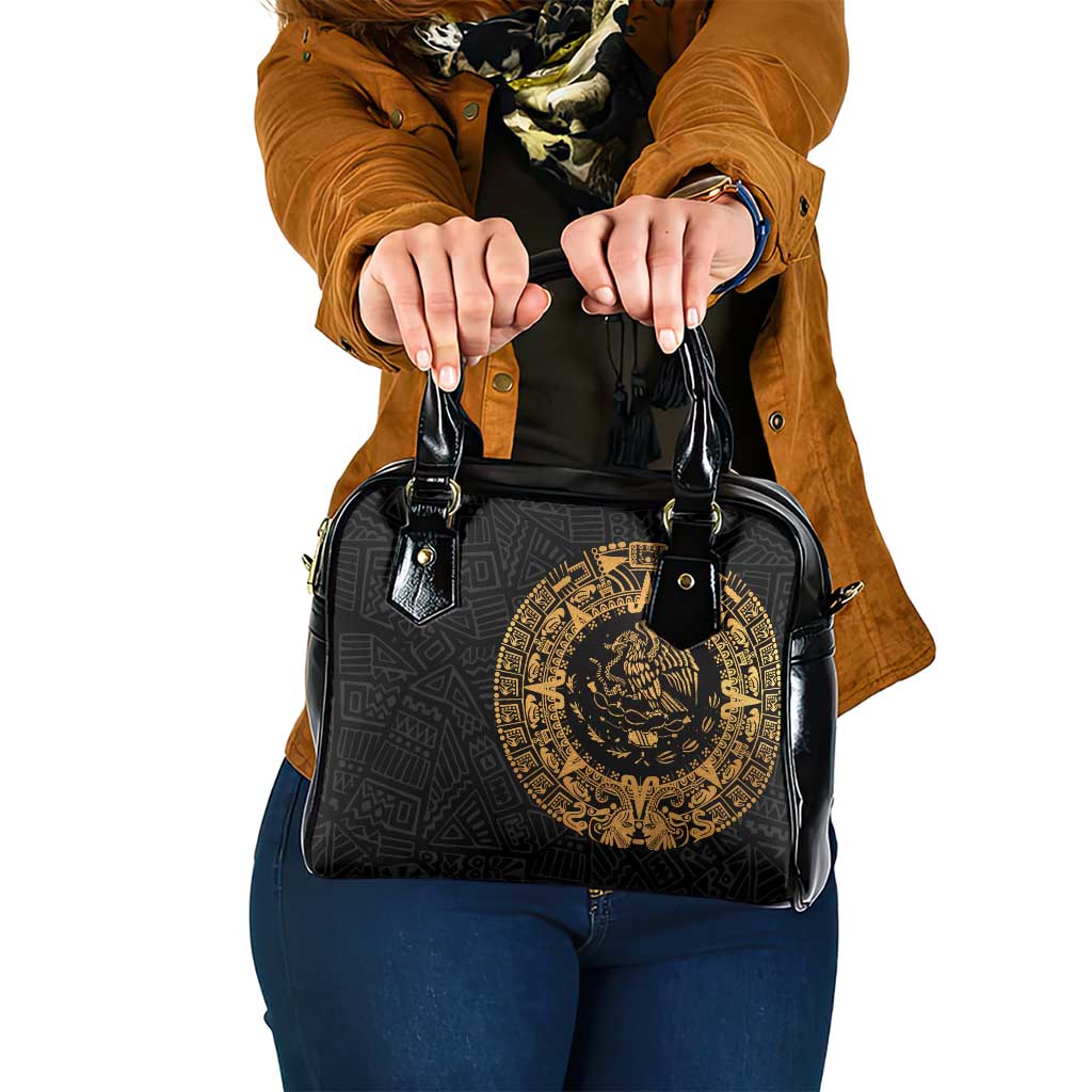 Mexican Aztec Shoulder Handbag Golden Coat of Arm LT9