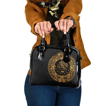 Mexican Aztec Shoulder Handbag Golden Coat of Arm LT9